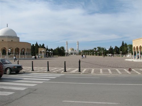 Central square and mausoleum in Monastir Tunisia © Clare and Andrew Payne